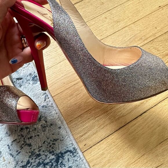 CHRISTIAN LOUBOUTIN N* Prive 120 Glitter Pumps - Picture 10 of 12